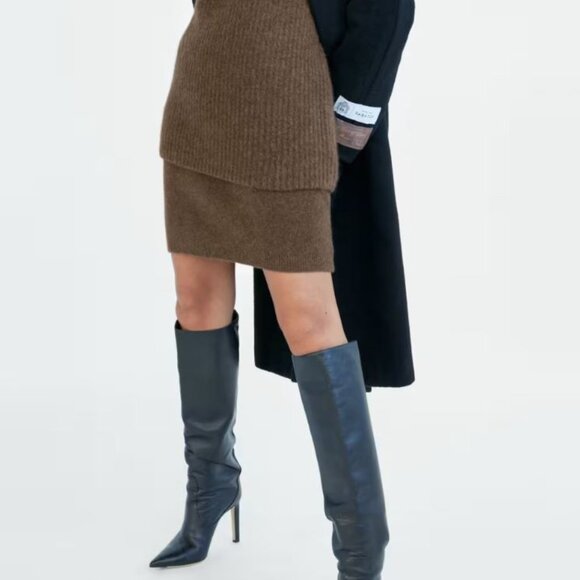 Babaton Merino Wool Mini Skirt - Picture 2 of 8